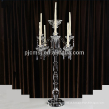 Top venda casamento 9 braços candelabro de cristal castiçal para o casamento à venda